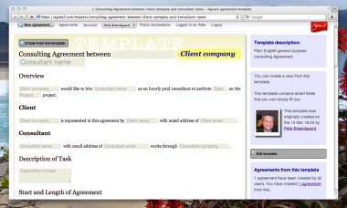 Consulting Agreement between client company and consultant name - Agree2 agreement template